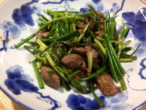 【ガサツ料理】あさつき大量消費!レバネギ炒め